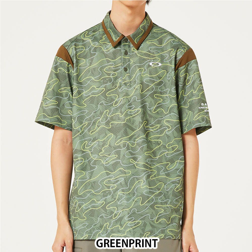 オークリー OAKLEY　メンズ カモフラージュ柄 メッシュ切替 半袖 ポロシャツ FOA407602　2025年モデル 詳細7