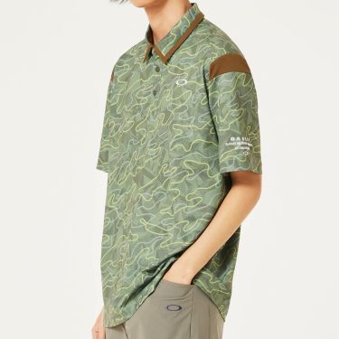 オークリー OAKLEY　メンズ カモフラージュ柄 メッシュ切替 半袖 ポロシャツ FOA407602　2025年モデル 詳細9