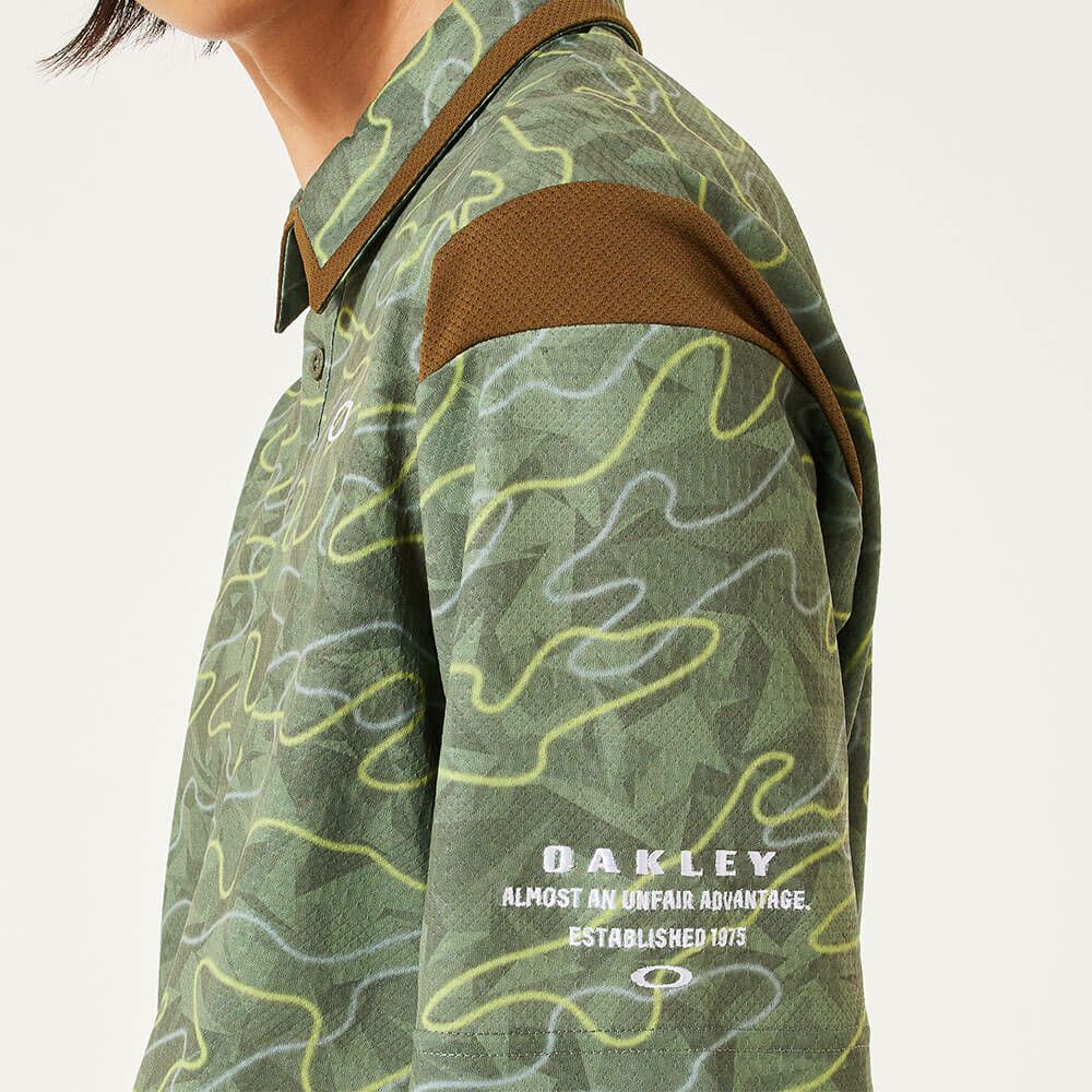 オークリー OAKLEY　メンズ カモフラージュ柄 メッシュ切替 半袖 ポロシャツ FOA407602　2025年モデル 詳細11