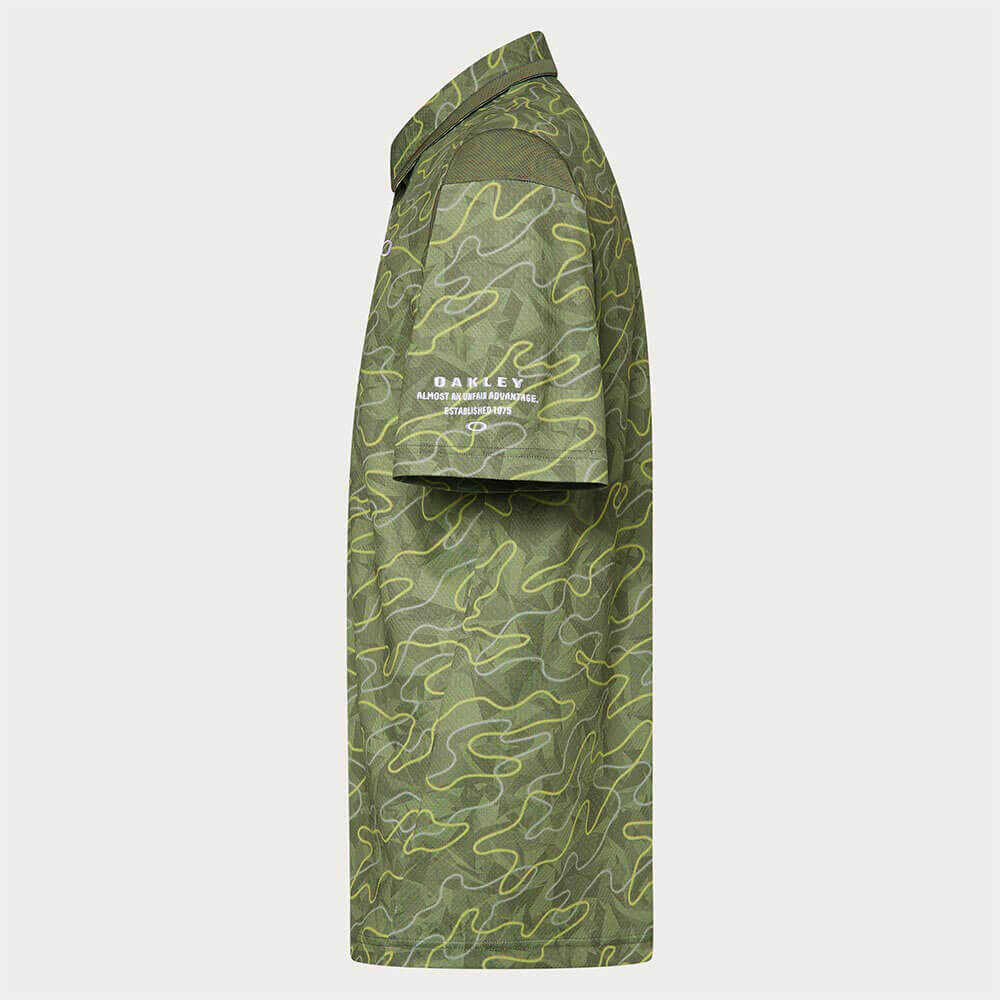 オークリー OAKLEY　メンズ カモフラージュ柄 メッシュ切替 半袖 ポロシャツ FOA407602　2025年モデル 詳細12