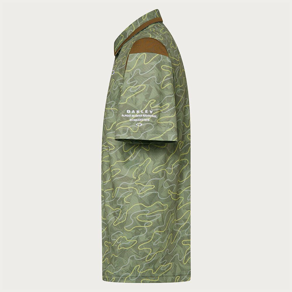 オークリー OAKLEY　メンズ カモフラージュ柄 メッシュ切替 半袖 ポロシャツ FOA407602　2025年モデル 詳細12