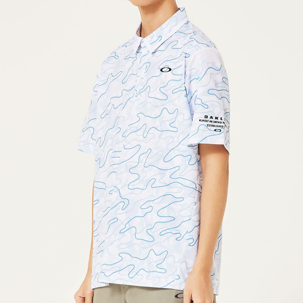 オークリー OAKLEY　メンズ カモフラージュ柄 メッシュ切替 半袖 ポロシャツ FOA407602　2025年モデル 詳細15