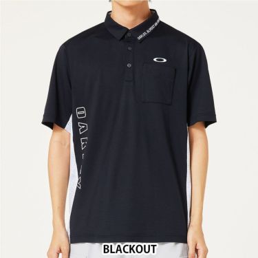 オークリー OAKLEY　メンズ ドビー素材 柄切替 半袖 ポロシャツ FOA407603　2025年モデル　詳細1