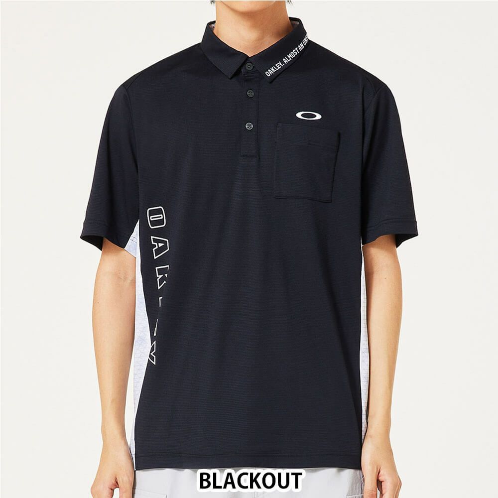 オークリー OAKLEY　メンズ ドビー素材 柄切替 半袖 ポロシャツ FOA407603　2025年モデル　詳細1
