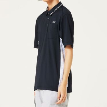 オークリー OAKLEY　メンズ ドビー素材 柄切替 半袖 ポロシャツ FOA407603　2025年モデル　詳細3