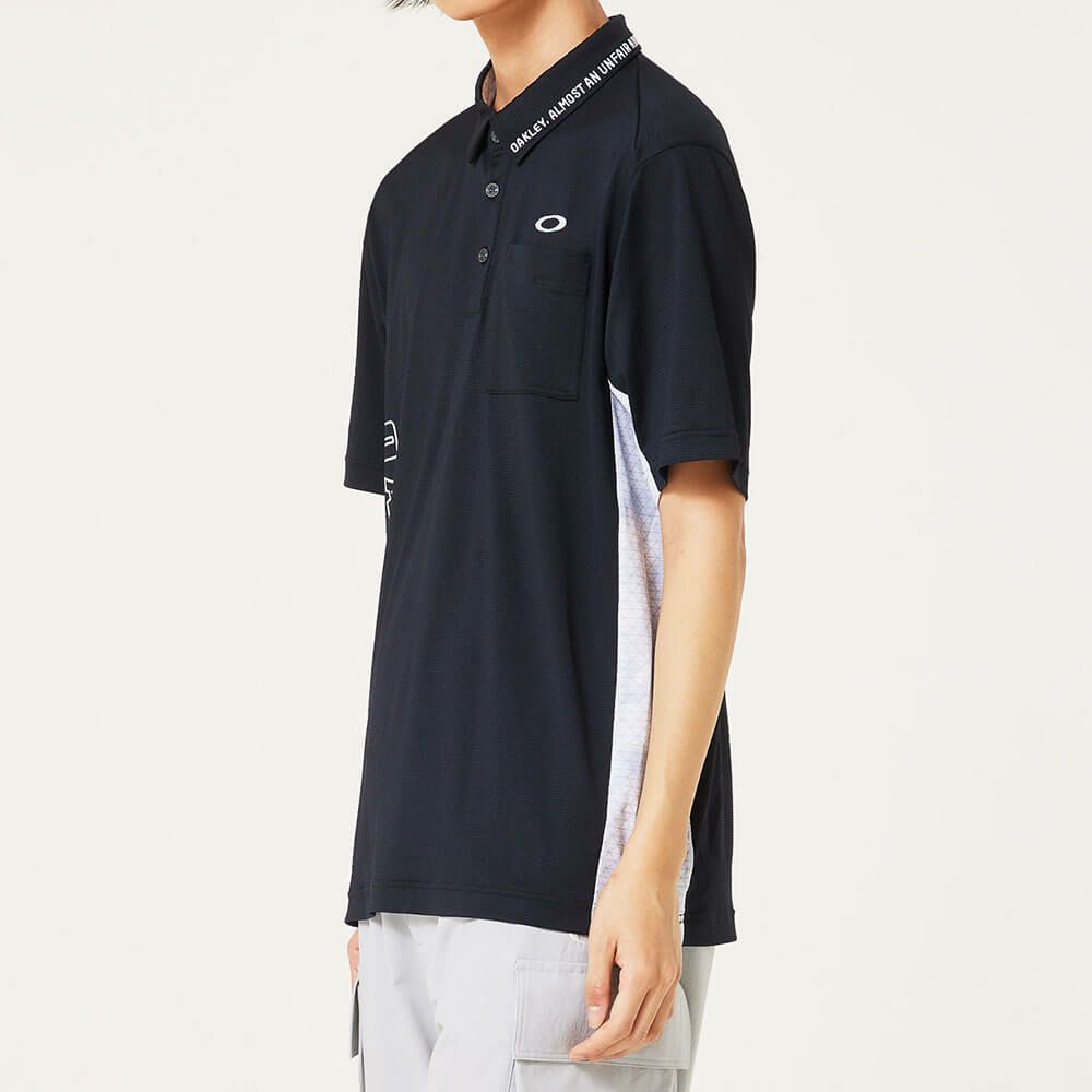 オークリー OAKLEY　メンズ ドビー素材 柄切替 半袖 ポロシャツ FOA407603　2025年モデル　詳細3