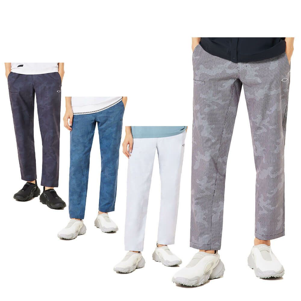 オークリー OAKLEY　メンズ 千鳥格子柄 ストレッチ テーパード 9分丈 パンツ FOA407640　2025年モデル 詳細1