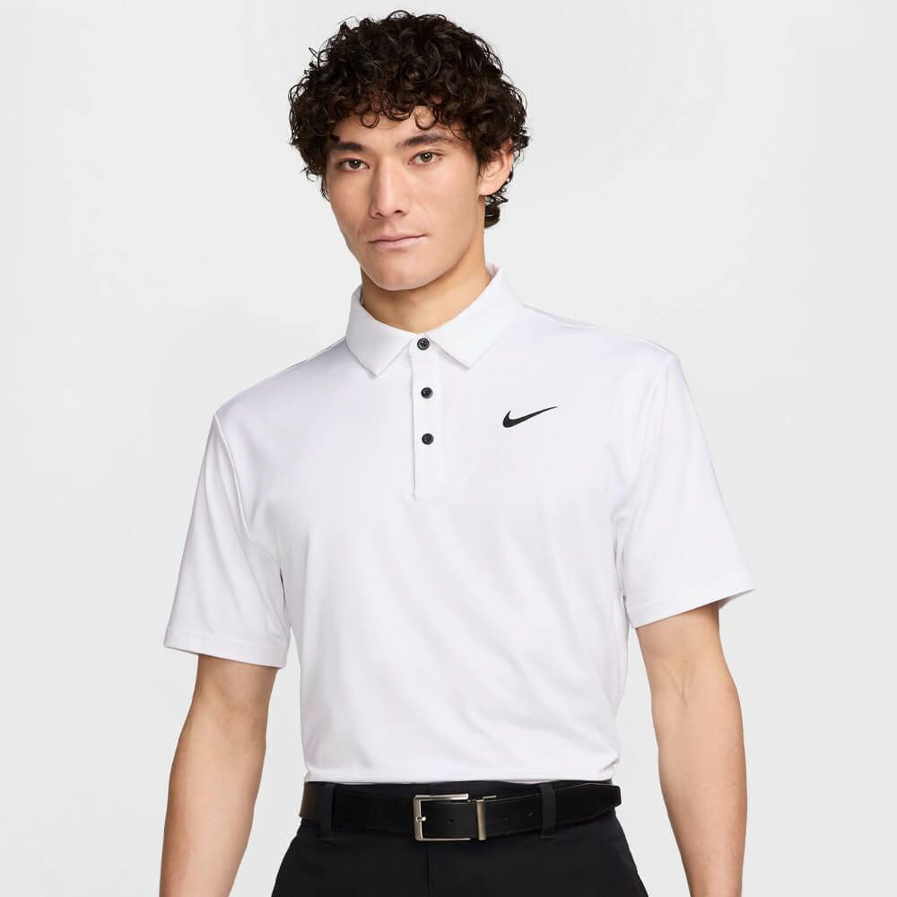 ナイキ NIKE　メンズ Dri-FIT ソリッド ゴルフ 半袖 ポロシャツ FZ7482 100 ホワイト　2025年モデル 詳細1