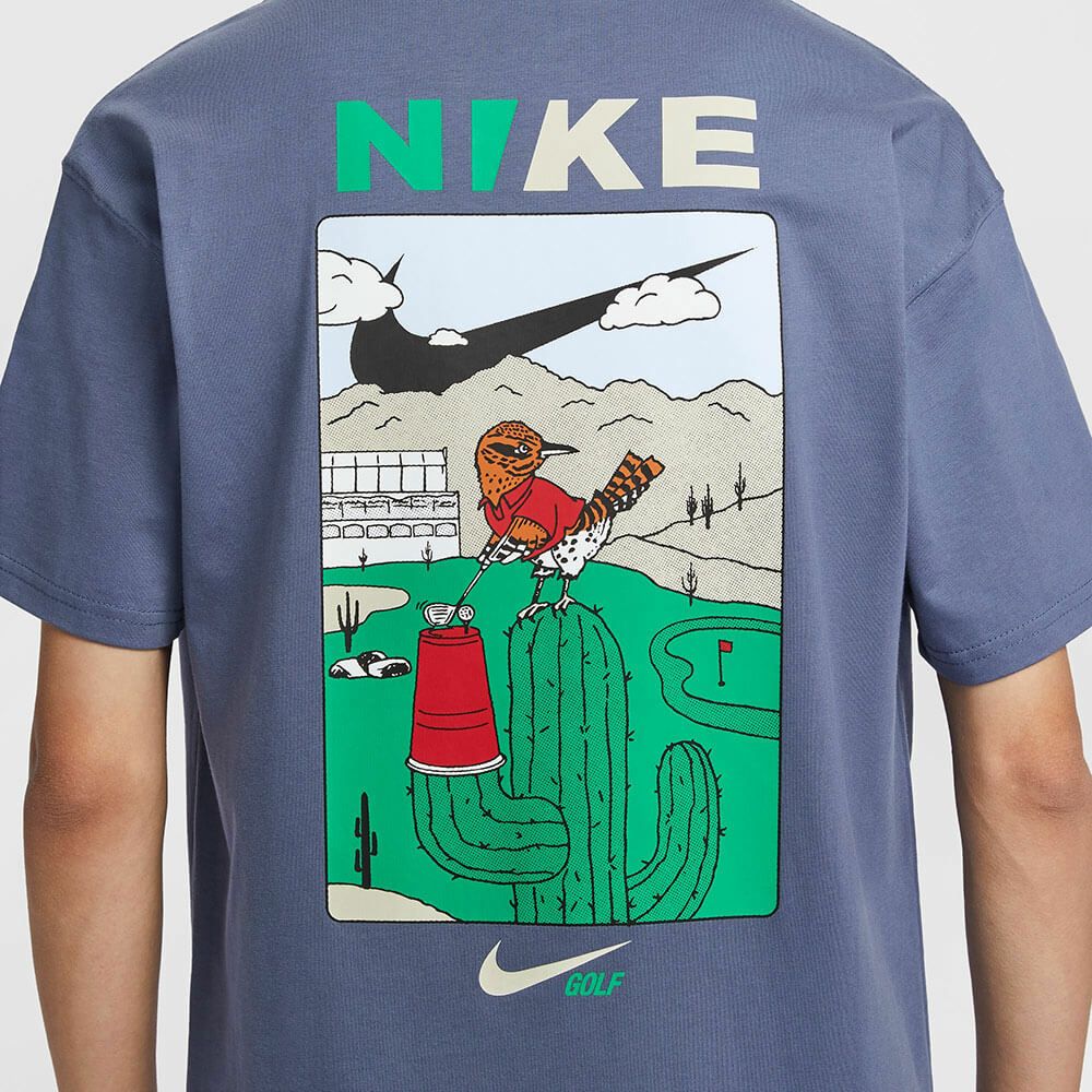 ナイキ NIKE　メンズ マックス90 ゴルフ 半袖 Tシャツ HJ3365 491 ディフューズブルー　2025年モデル 詳細5