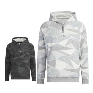 アディダス adidas　メンズ ジオメトリック ハーフジップ 長袖 フーディー MKO66 詳細1