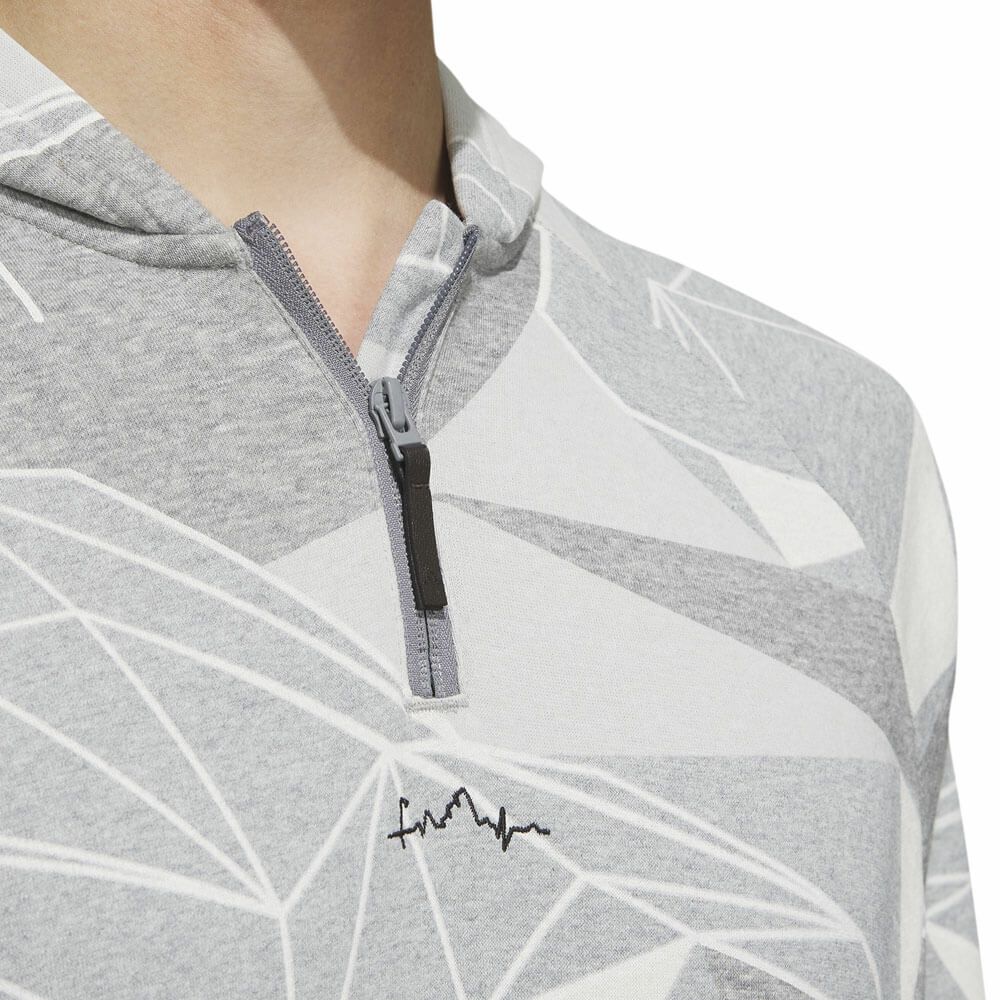 アディダス adidas　メンズ ジオメトリック ハーフジップ 長袖 フーディー MKO66 詳細5