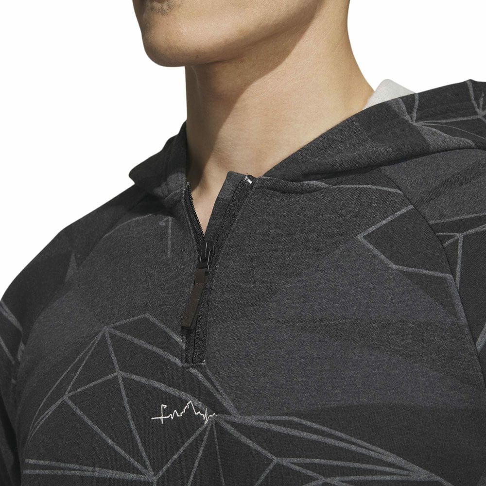 アディダス adidas　メンズ ジオメトリック ハーフジップ 長袖 フーディー MKO66 詳細10