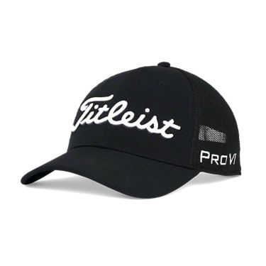 タイトリスト Titleist　メンズ ツアーパフォーマンス メッシュ キャップ TH25ATPMA 01 ブラック×ホワイト　2025年モデル 詳細1