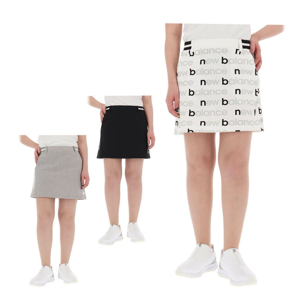 ニューバランスゴルフ　レディース ロゴプリント スウェット インナーパンツ一体型 スカート 012-5134507　2025年モデル 詳細1