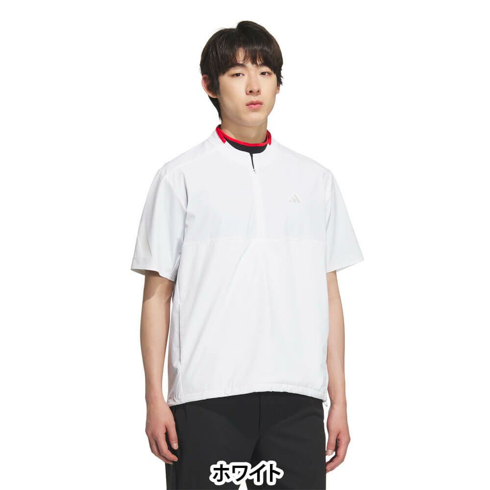 アディダス adidas　メンズ アディゼロ 撥水 半袖 ハーフジップシャツ KTN24　2025年モデル 詳細2