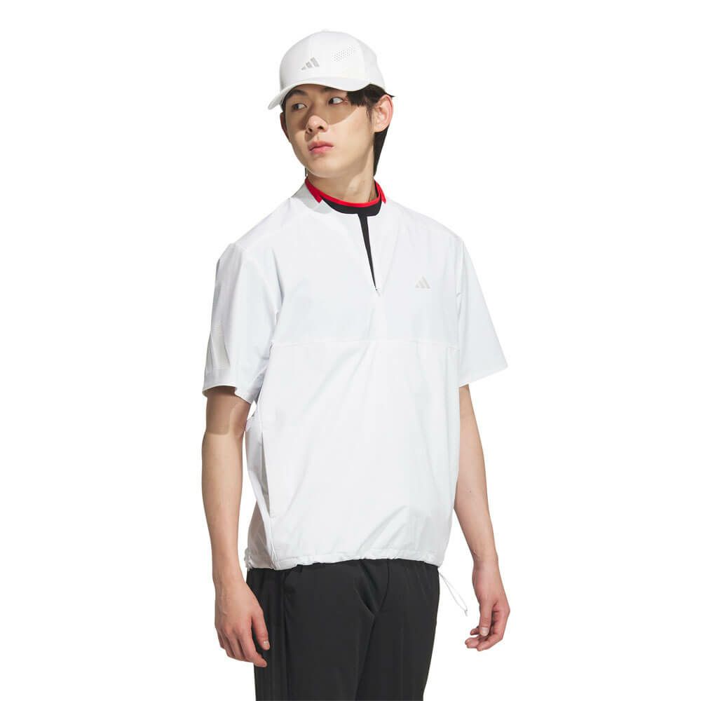 アディダス adidas　メンズ アディゼロ 撥水 半袖 ハーフジップシャツ KTN24　2025年モデル 詳細4