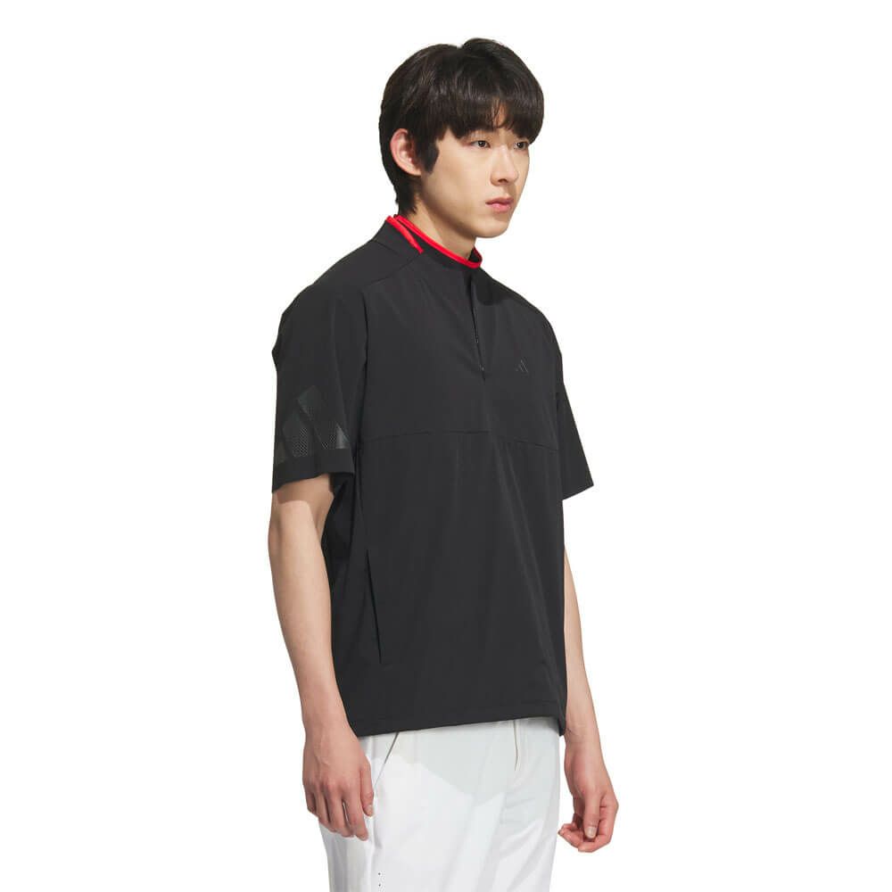 アディダス adidas　メンズ アディゼロ 撥水 半袖 ハーフジップシャツ KTN24　2025年モデル 詳細9