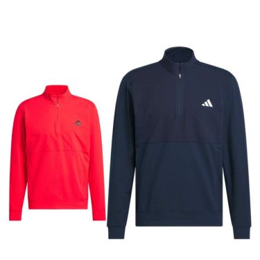 アディダス adidas　メンズ アディゼロ ファブリックミックス 長袖 ハーフジップ ジャケット KUH42　2025年モデル 詳細1