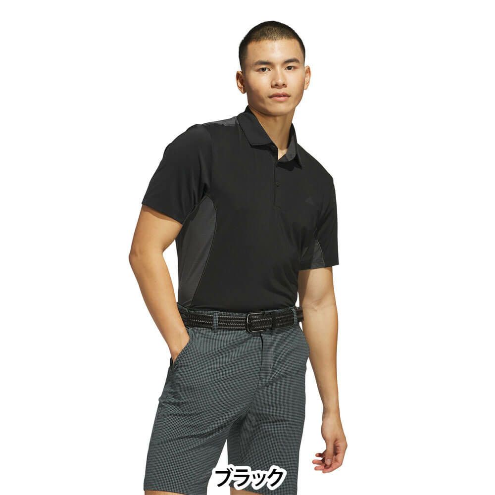 アディダス adidas　メンズ ファブリックミックス バックメッシュ 半袖 ポロシャツ KUH58　2025年モデル 詳細2