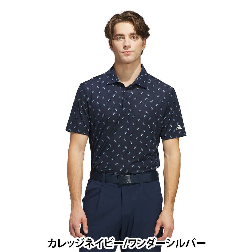 アディダス adidas　メンズ メッシュ総柄 半袖 ポロシャツ KUH65　2025年モデル 詳細5