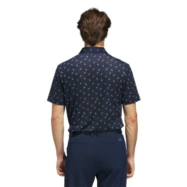 アディダス adidas　メンズ メッシュ総柄 半袖 ポロシャツ KUH65　2025年モデル 詳細6
