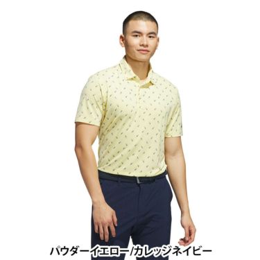 アディダス adidas　メンズ メッシュ総柄 半袖 ポロシャツ KUH65　2025年モデル 詳細8