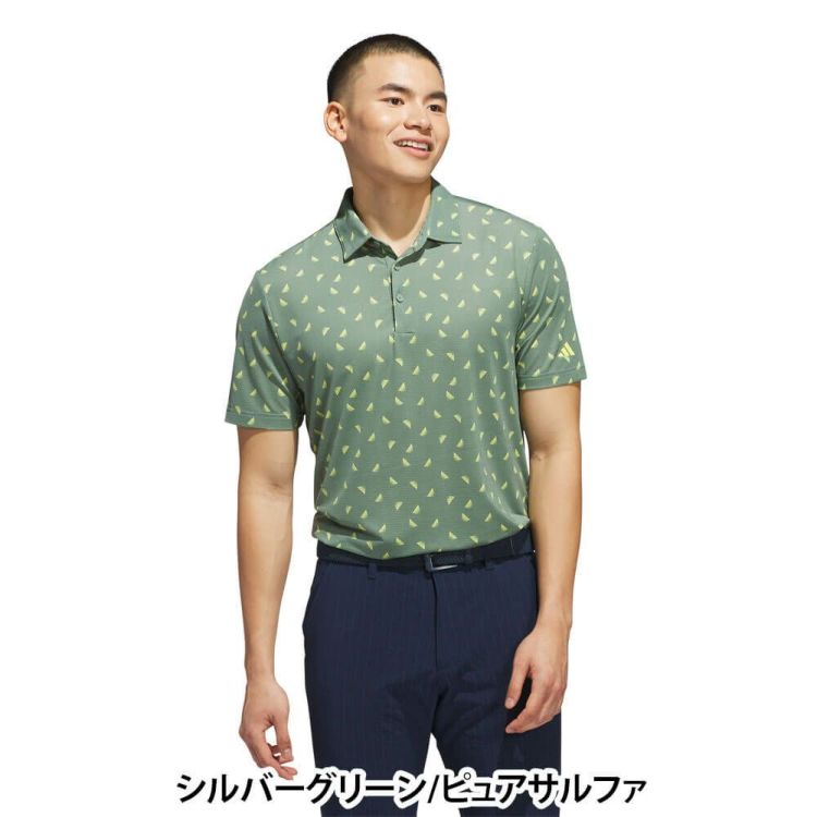 アディダス adidas メンズ メッシュ総柄 半袖 ポロシャツ KUH65