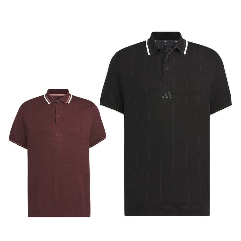 アディダス adidas　メンズ ビヨンド ザ コース ルーズフィット ニット半袖 ポロシャツ KUK52　2025年モデル 詳細1