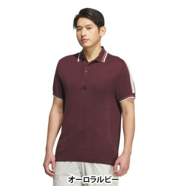 アディダス adidas　メンズ ビヨンド ザ コース ルーズフィット ニット半袖 ポロシャツ KUK52　2025年モデル 詳細3