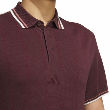 アディダス adidas　メンズ ビヨンド ザ コース ルーズフィット ニット半袖 ポロシャツ KUK52　2025年モデル 詳細6