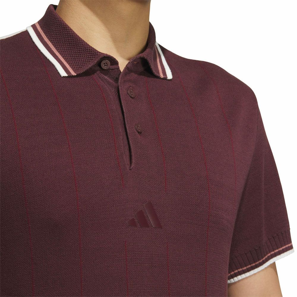 アディダス adidas　メンズ ビヨンド ザ コース ルーズフィット ニット半袖 ポロシャツ KUK52　2025年モデル 詳細6