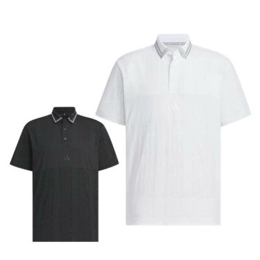 アディダス adidas　メンズ ビヨンド ザ コース ジャガード BOSロゴ 半袖 ポロシャツ KUK57　2025年モデル 詳細1