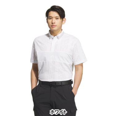 アディダス adidas　メンズ ビヨンド ザ コース ジャガード BOSロゴ 半袖 ポロシャツ KUK57　2025年モデル 詳細2