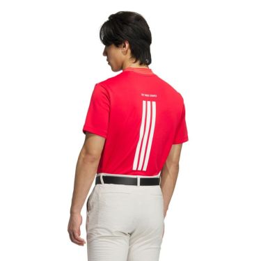 アディダス adidas　メンズ スリーストライプス 半袖 モックネックシャツ KVH10　2025年モデル 詳細3