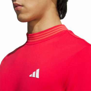 アディダス adidas　メンズ スリーストライプス 半袖 モックネックシャツ KVH10　2025年モデル 詳細6