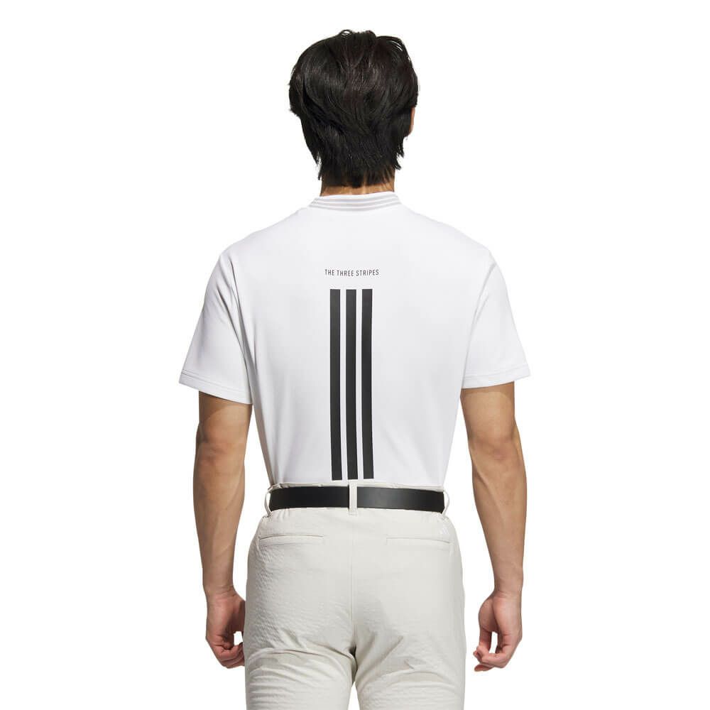 アディダス adidas　メンズ スリーストライプス 半袖 モックネックシャツ KVH10　2025年モデル 詳細8