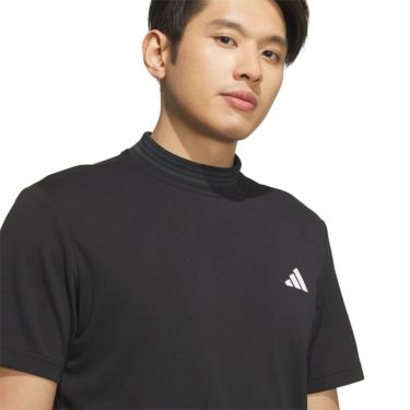 アディダス adidas　メンズ スリーストライプス 半袖 モックネックシャツ KVH10　2025年モデル 詳細15