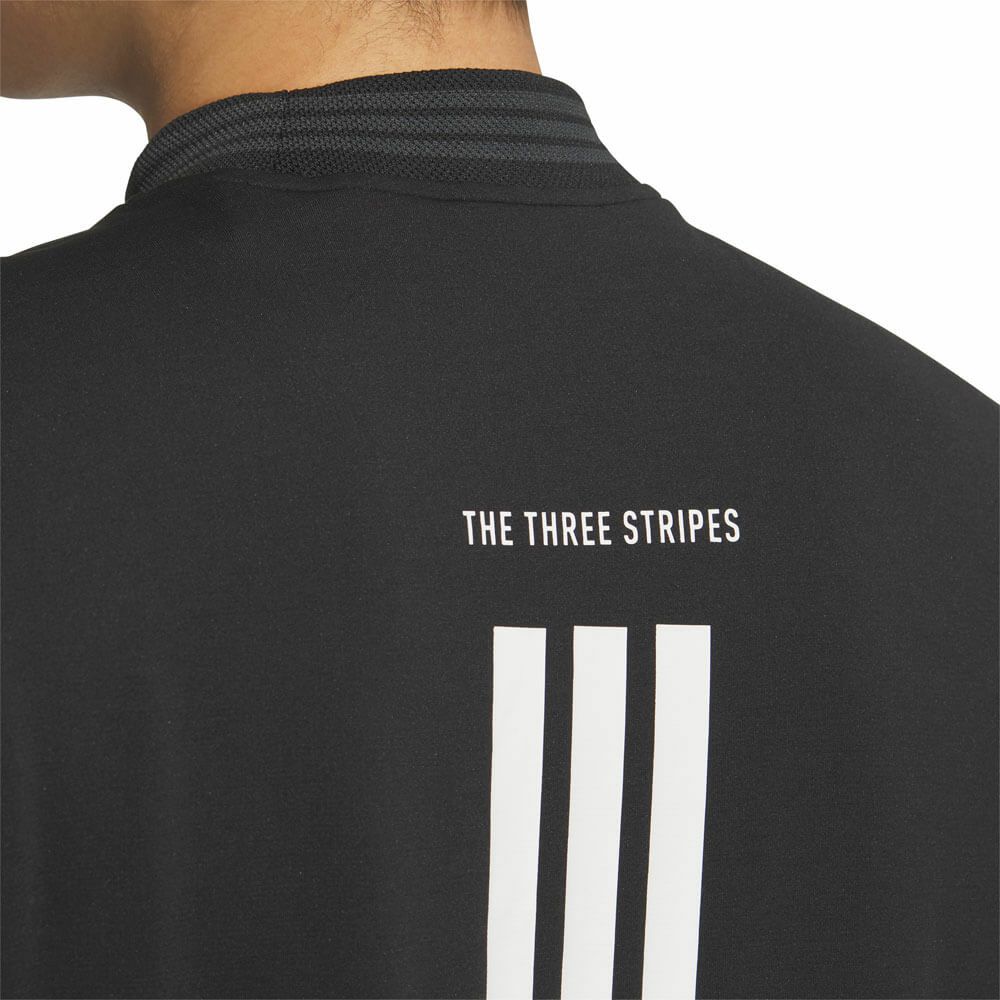 アディダス adidas　メンズ スリーストライプス 半袖 モックネックシャツ KVH10　2025年モデル 詳細16