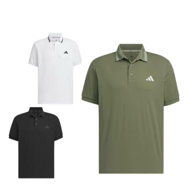 アディダス adidas　メンズ ワンポイントロゴ UVケア付き 半袖 ポロシャツ KVH14　2025年モデル 詳細1