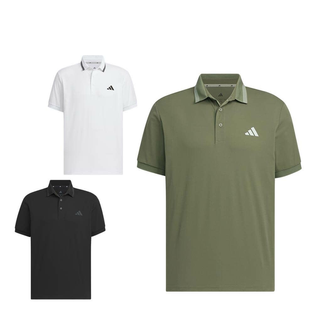 アディダス adidas　メンズ ワンポイントロゴ UVケア付き 半袖 ポロシャツ KVH14　2025年モデル 詳細1