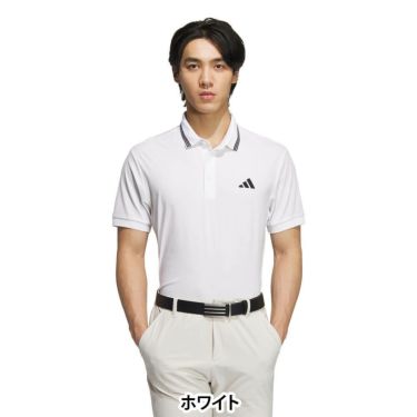 アディダス adidas　メンズ ワンポイントロゴ UVケア付き 半袖 ポロシャツ KVH14　2025年モデル 詳細2