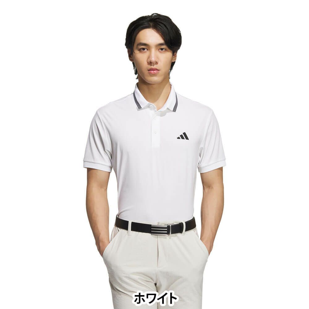 アディダス adidas　メンズ ワンポイントロゴ UVケア付き 半袖 ポロシャツ KVH14　2025年モデル 詳細2