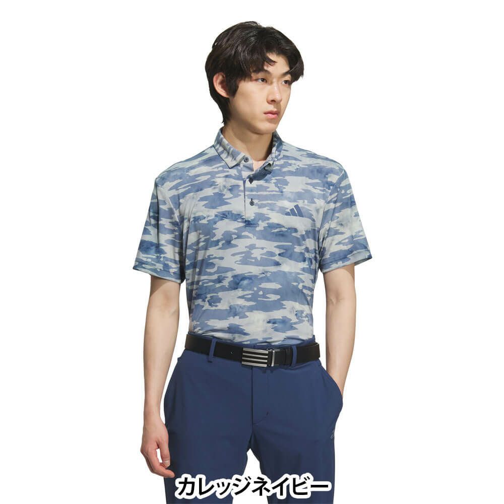 アディダス adidas　メンズ カモフラージュ柄 半袖 ポロシャツ KVH24　2025年モデル 詳細7