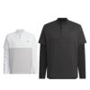 アディダス adidas　メンズ ロゴプリント 半袖 ジップシャツ & 長袖 モックネックシャツ KVH26　2025年モデル
