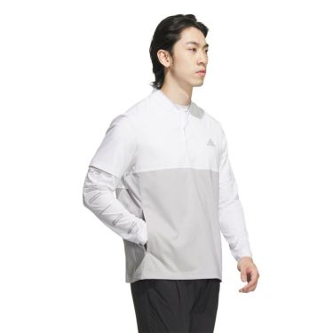 アディダス adidas　メンズ ロゴプリント 半袖 ジップシャツ & 長袖 モックネックシャツ KVH26　2025年モデル 詳細4