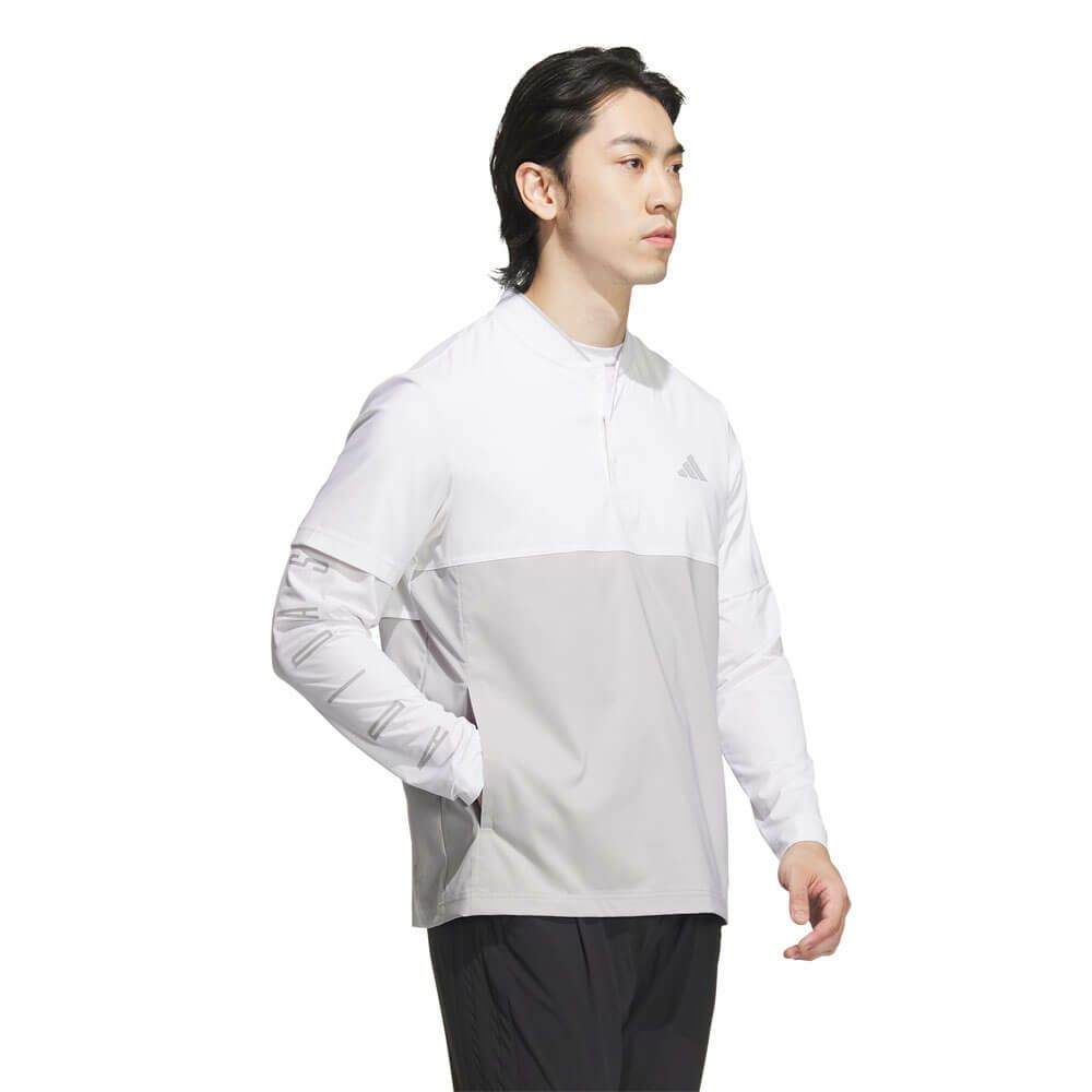 アディダス adidas　メンズ ロゴプリント 半袖 ジップシャツ & 長袖 モックネックシャツ KVH26　2025年モデル 詳細4