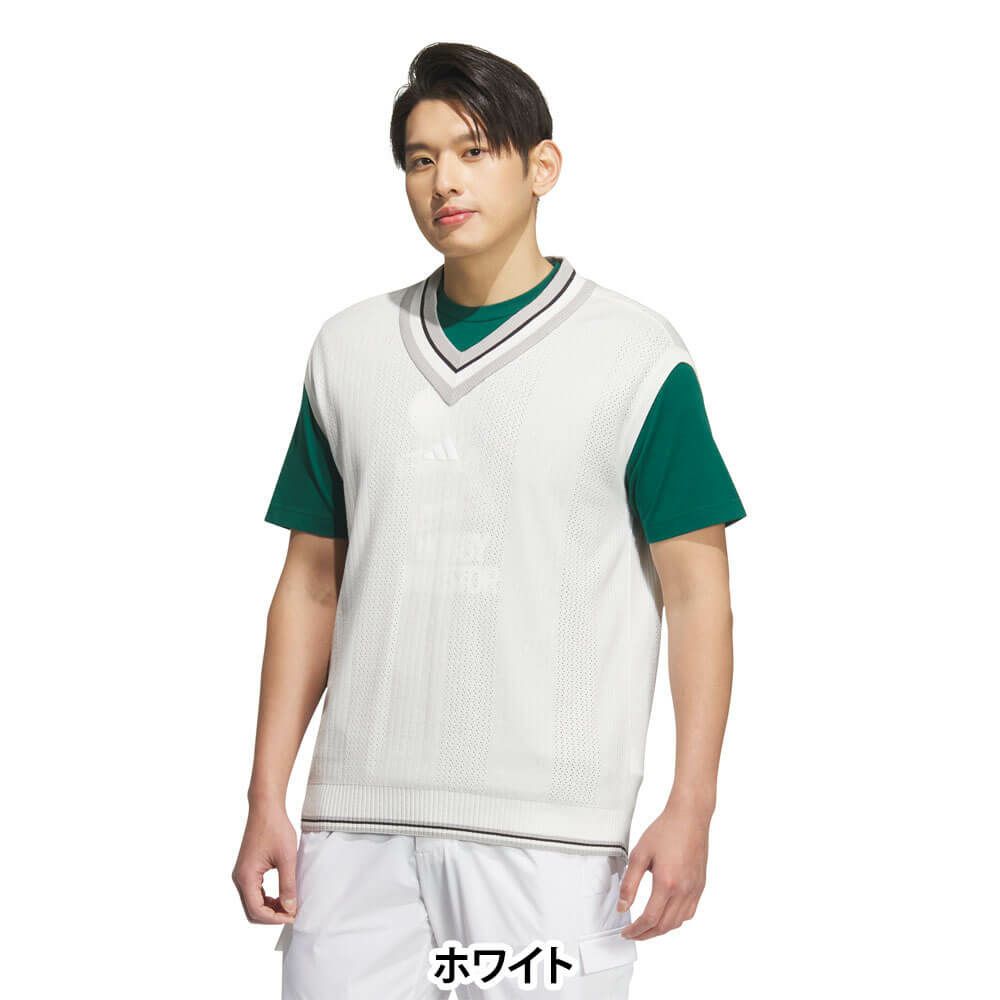 アディダス adidas　 ビヨンド ザ コース ルーズフィット ニットベスト KTN38　2025年モデル 詳細2