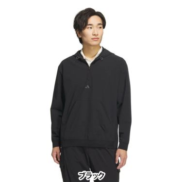 アディダス adidas　ビヨンド ザ コース 撥水 リップストップ ハーフジップ 長袖 フーディー KTN41　2025年モデル 詳細7