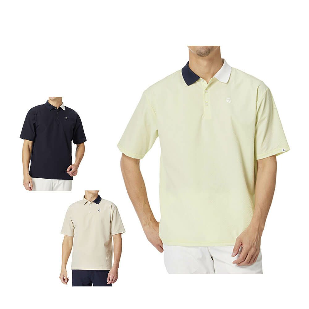 テーラーメイド TaylorMade　メンズ シアサッカー 半袖 ポロシャツ UN633　2025年モデル 詳細1