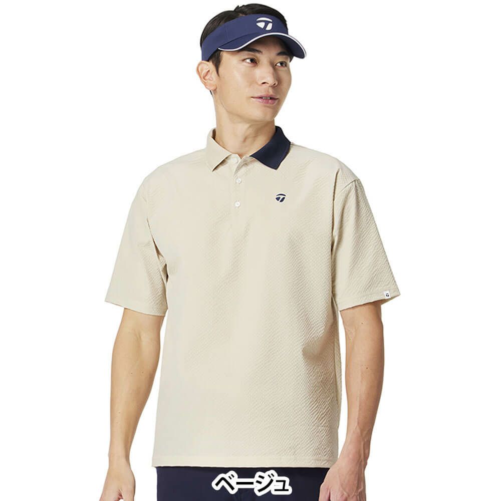 テーラーメイド TaylorMade　メンズ シアサッカー 半袖 ポロシャツ UN633　2025年モデル 詳細2